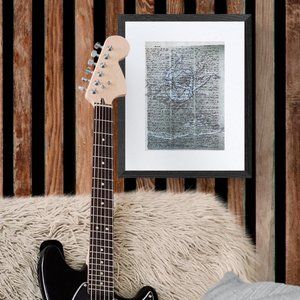 Original Art Print on Vintage Dictionary Page